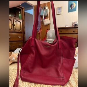 Michael Kors Red Tote Bag Purse